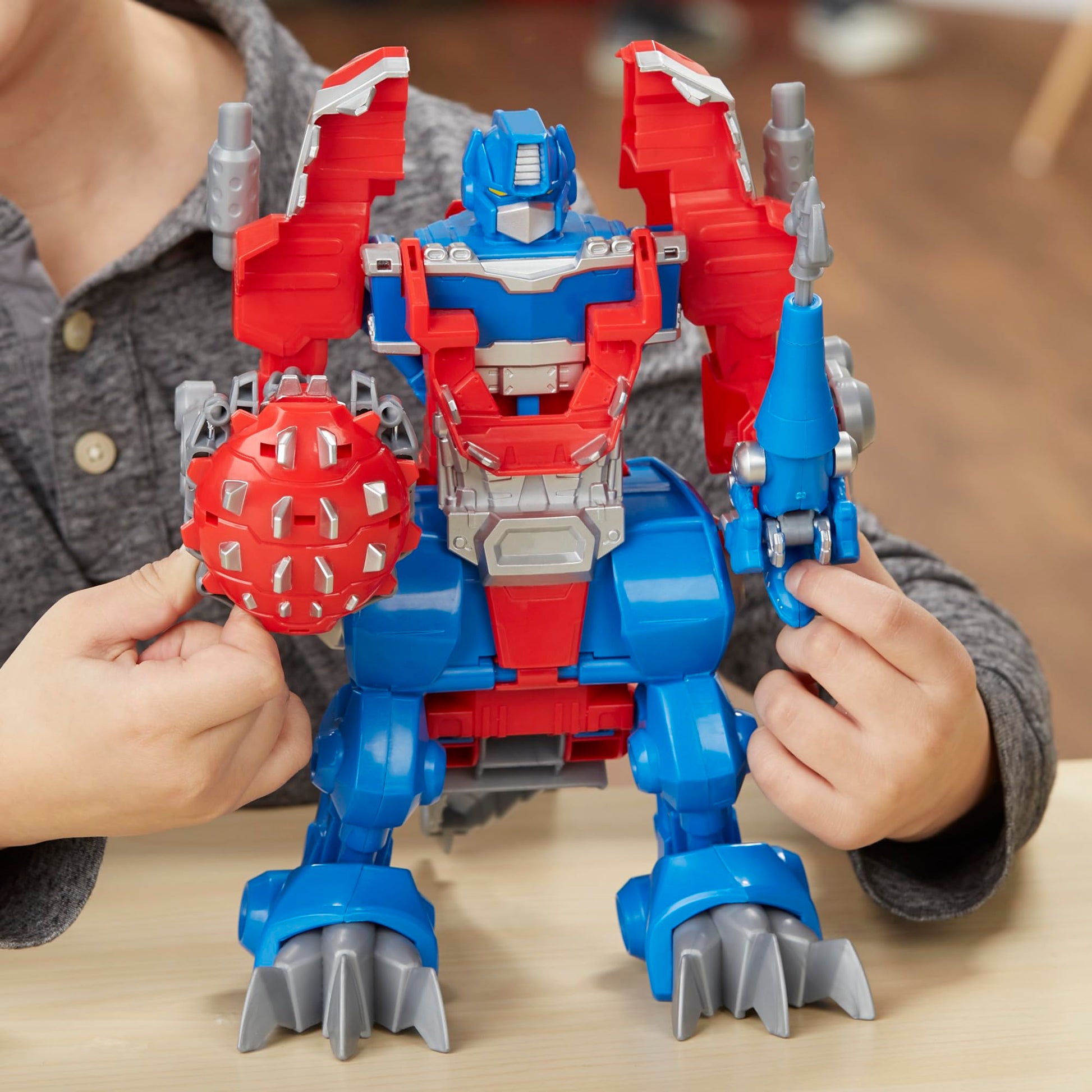 Transformers Rescue Bots Knight Watch Optimus Prime, Playskool Heroes Action Figure Toy (Amazon Exclusive)