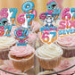 Musaeva 6 7 Birthday Decorations - 36 Pcs 67 Meme Birthday Theme Party Cupcake Toppers Decor, Ice Cream Drip Baseball Cup Cake Toppers Party Supplies