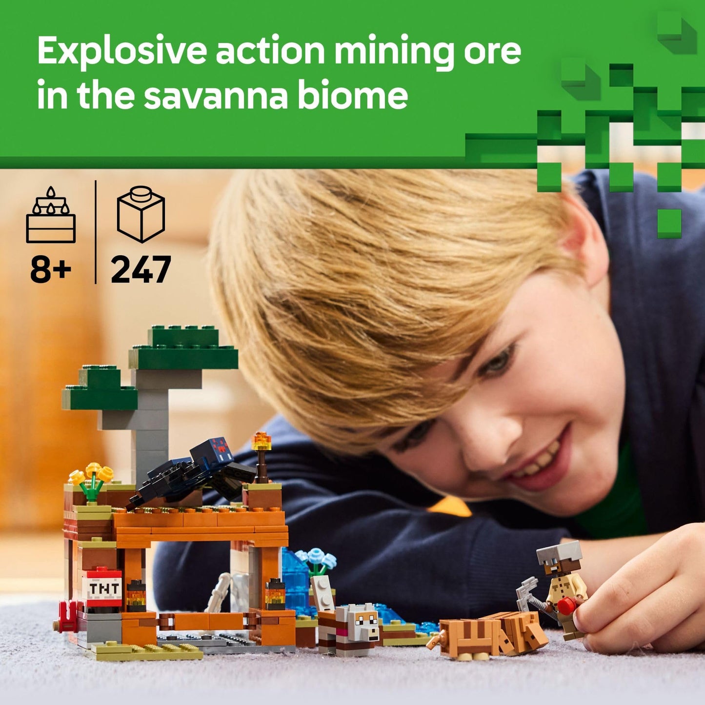 LEGO Minecraft The Armadillo Mine Expedition Toy Figures and Playset - Building Minecraft Toy for Kids, Boys and Girls, Ages 8+ - with Gaming Figures