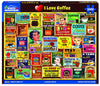 White Mountain 1000 Piece Jigsaw Puzzle Fun Collage 24''x30, I Love Coffee