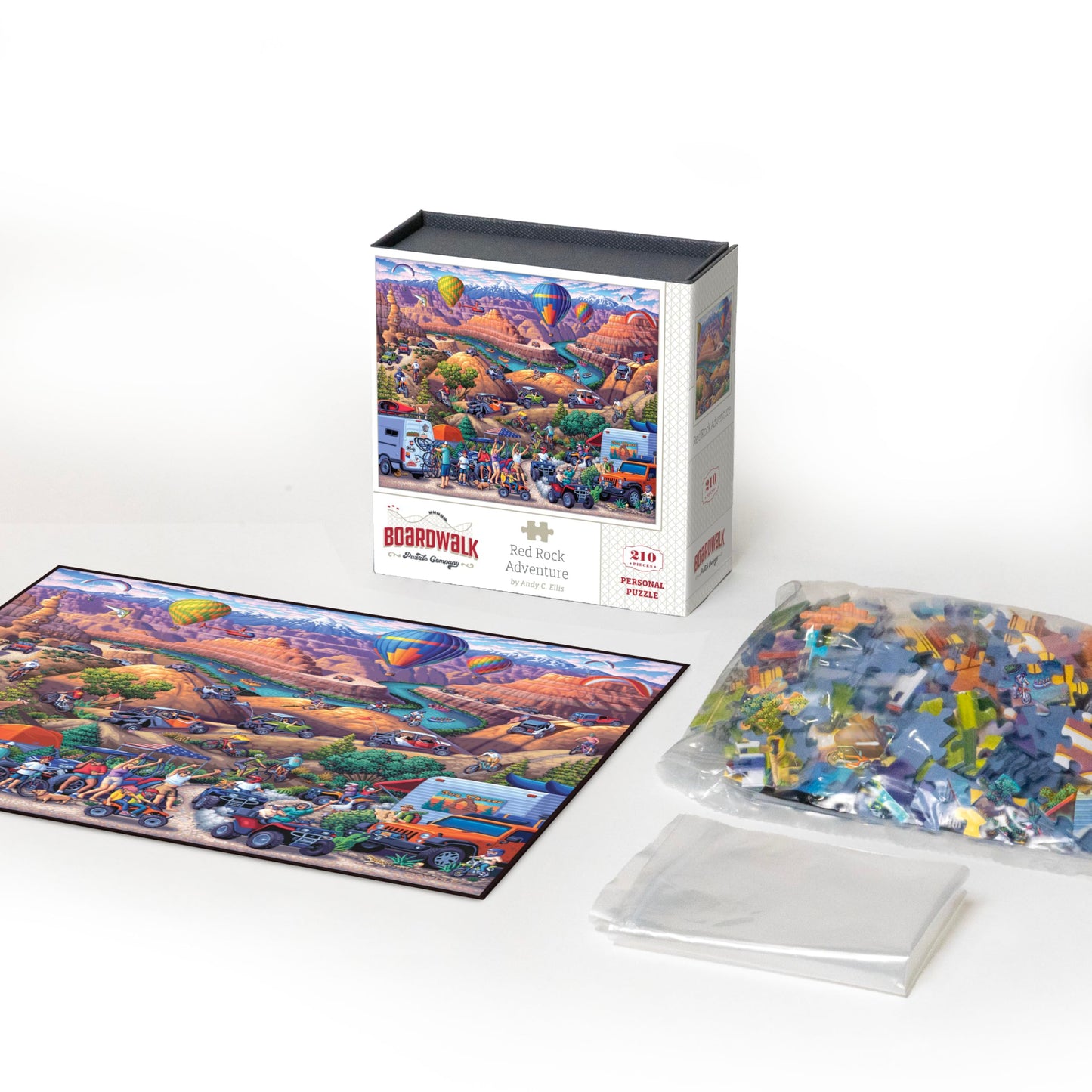 Boardwalk Red Rock Adventure 210 Piece Personal Puzzle, Jigsaw Puzzles with Premium Box, Utah Gifts for Adults, 6"x8"