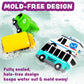 Tub Works® Vehicles™ Bath Cars Mold Free Bath Toys, 6 Pack | Sealed, No Hole Bath Toys Design Keeps Moisture Out | Soft, Squeezable & Float on Water |