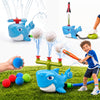 Shark Water Sprinkler Toy, 4-in-1 T Ball Splash Game for Kids Ages 3-8