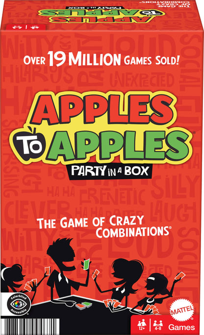 Mattel Games Apples to Apples Game of Comparisons for Parties & Family Reunions with 500+ Cards for 4 to 8 Players