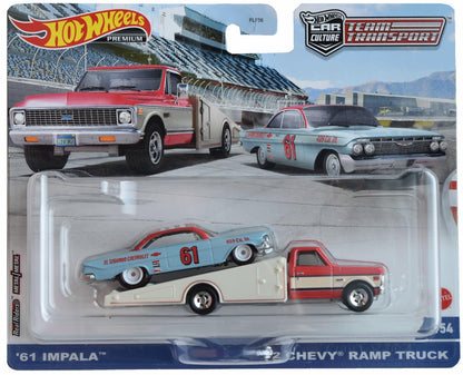 Hot Wheels '61 Impala and '72 Chevy Ramp Truck, Team Transport #54