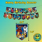 Lemoneon Birthday Party Decorations Supplies Happy Birthday Banner Cake Cupcake Toppers Balloons Hanging Swirls Background