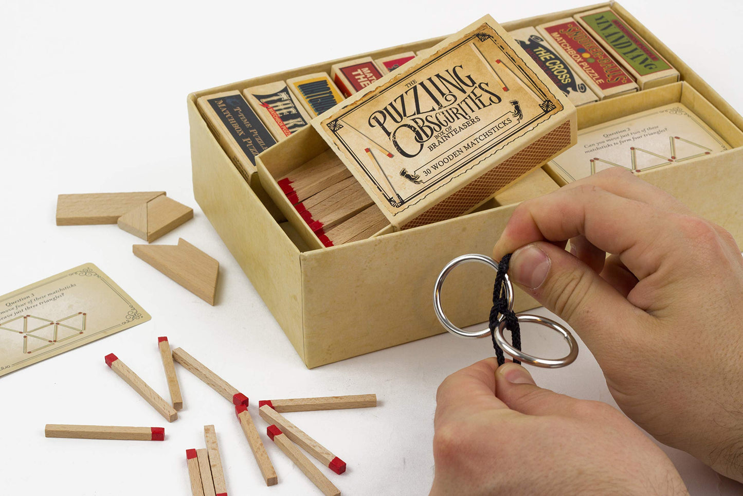 The Obscurities Box of Brain Teasers | 10 Matchbox Puzzles & 50 Challenges