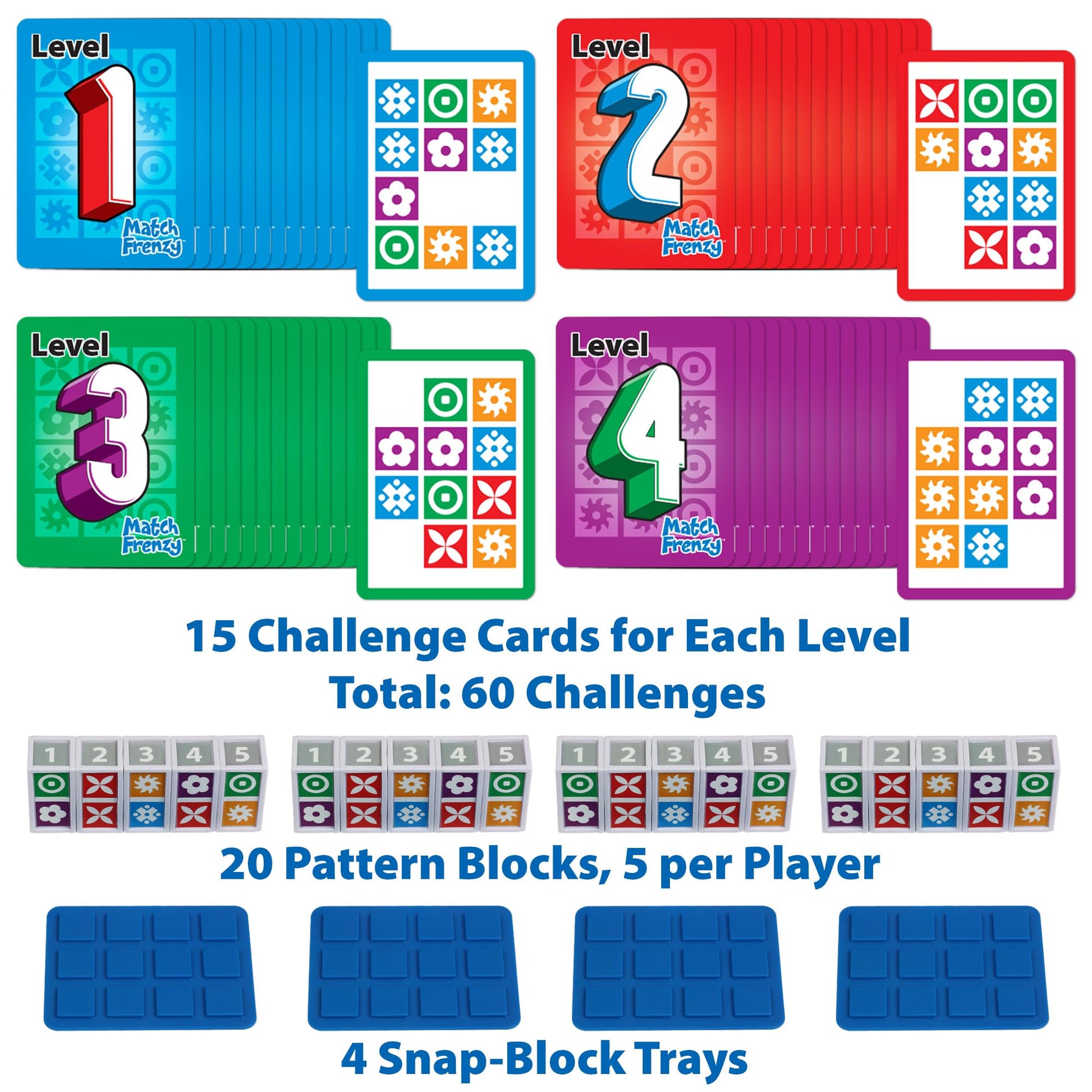 Funwares Match Frenzy: Portable Pattern Matching Puzzle Game, Family Mini Board Games, Perfect for Travel & Home Play, Road Trip Activities for Kids