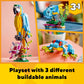 LEGO Creator 3 in 1 Exotic Parrot Building Toy Set, Transforms to 3 Different Animal Figures - from Colorful Parrot, to Swimming Fish, to Cute Frog