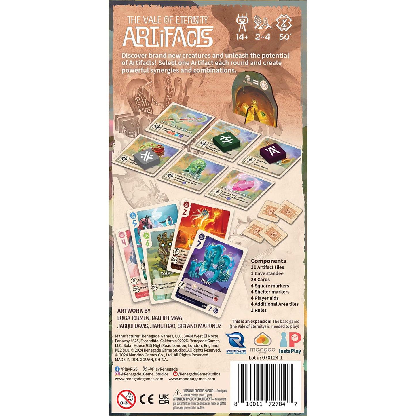 Renegade Game Studios Vale of Eternity Artifacts Expansion: Drafting Strategy Card Game, 2-4 Players, Ages 14+