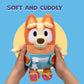 Dress & Play Baby Bingo Bluey Plush, Button, Zip, Buckle and Tie, Learn to Dress Dolls for Toddlers Ages 3+, Fine Motor Skills Baby Zipper Toy