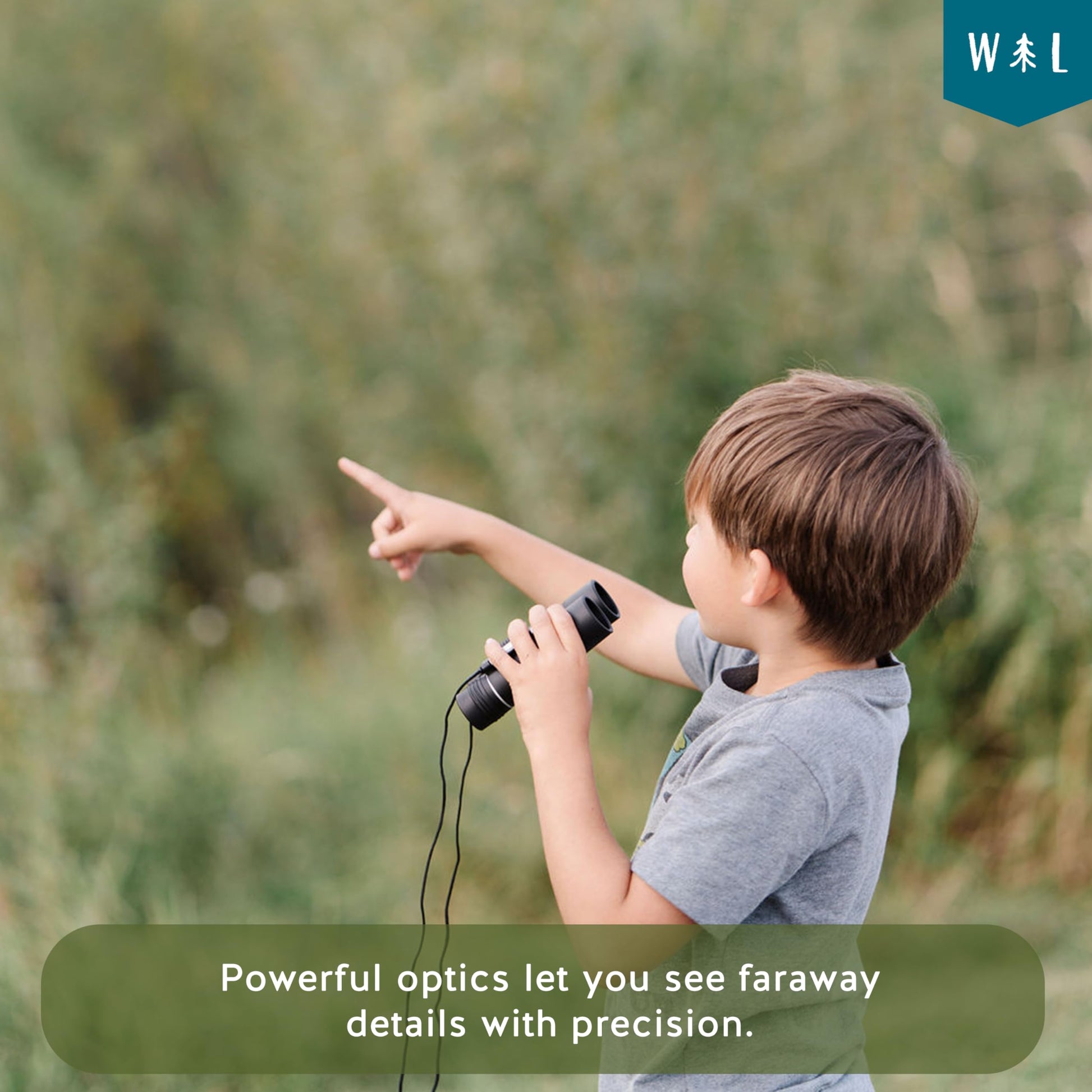 Wild Life Outdoor Adventures Compact Binoculars 10x25 for Kids & Beginners