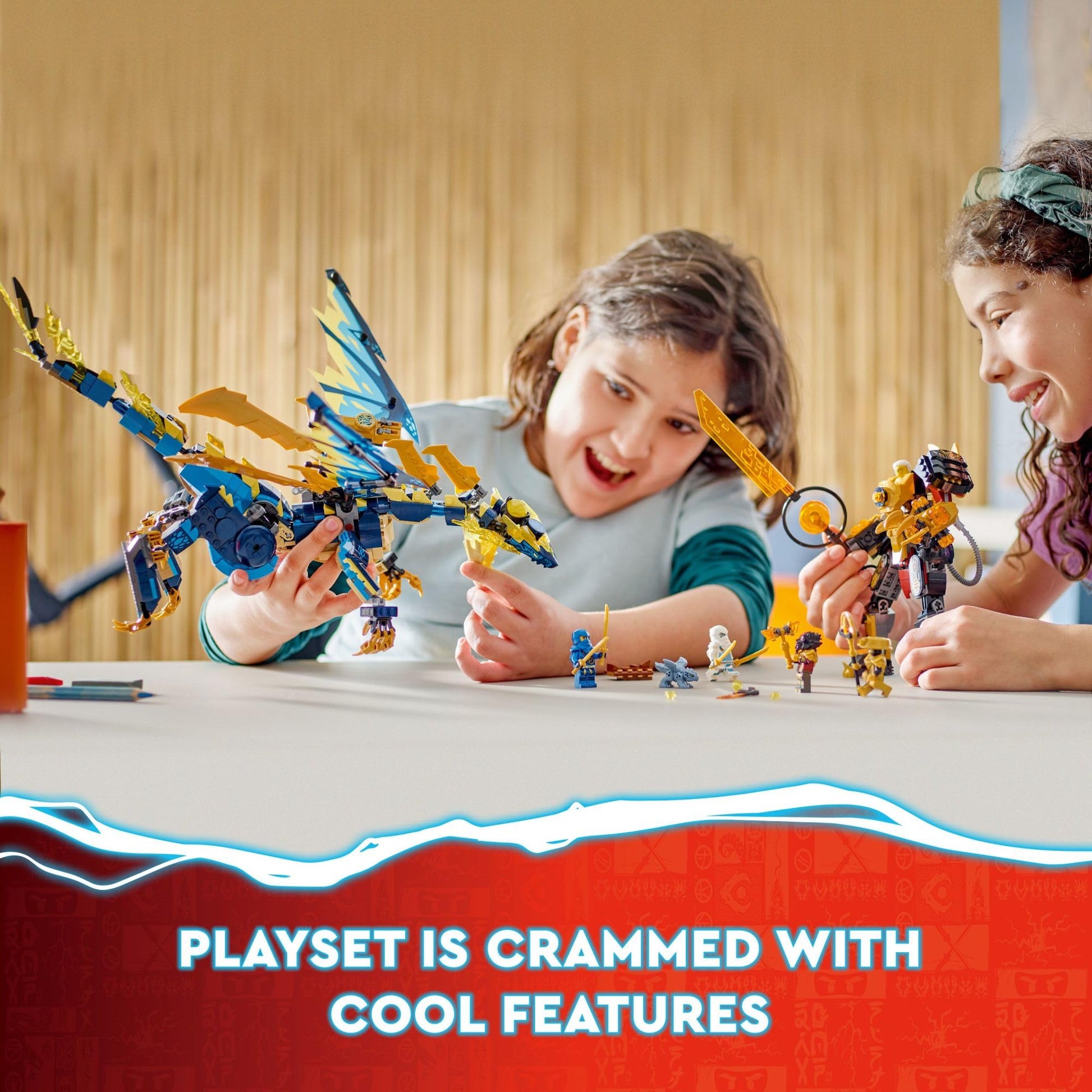 LEGO NINJAGO Elemental Dragon vs. The Empress Mech 71796 Building Toy Set, Features a Dragon, Mech, Ninja Flyer and 6 Minifigures, Gift for Boys and