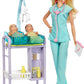 Barbie Doll Baby Doctor Play Set with Two Patients