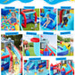 Whubefy 13Ft Inflatable Water Bounce House Double Slides for Kids Backyard