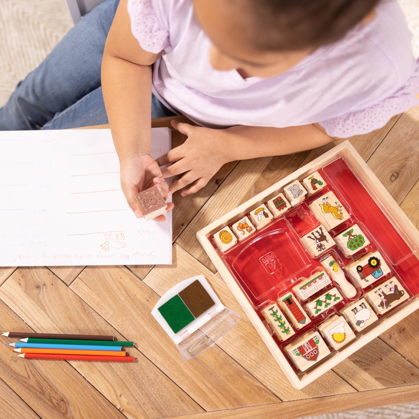 Melissa & Doug, Toy Stamp A Scene Farm