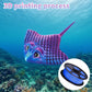 YOUNEEDFUL 3D Printing Devilfish Cute Devilfish,3D Printed Toys,Desktop pet Toy Gifts and Home Decorations (Laser Purple)