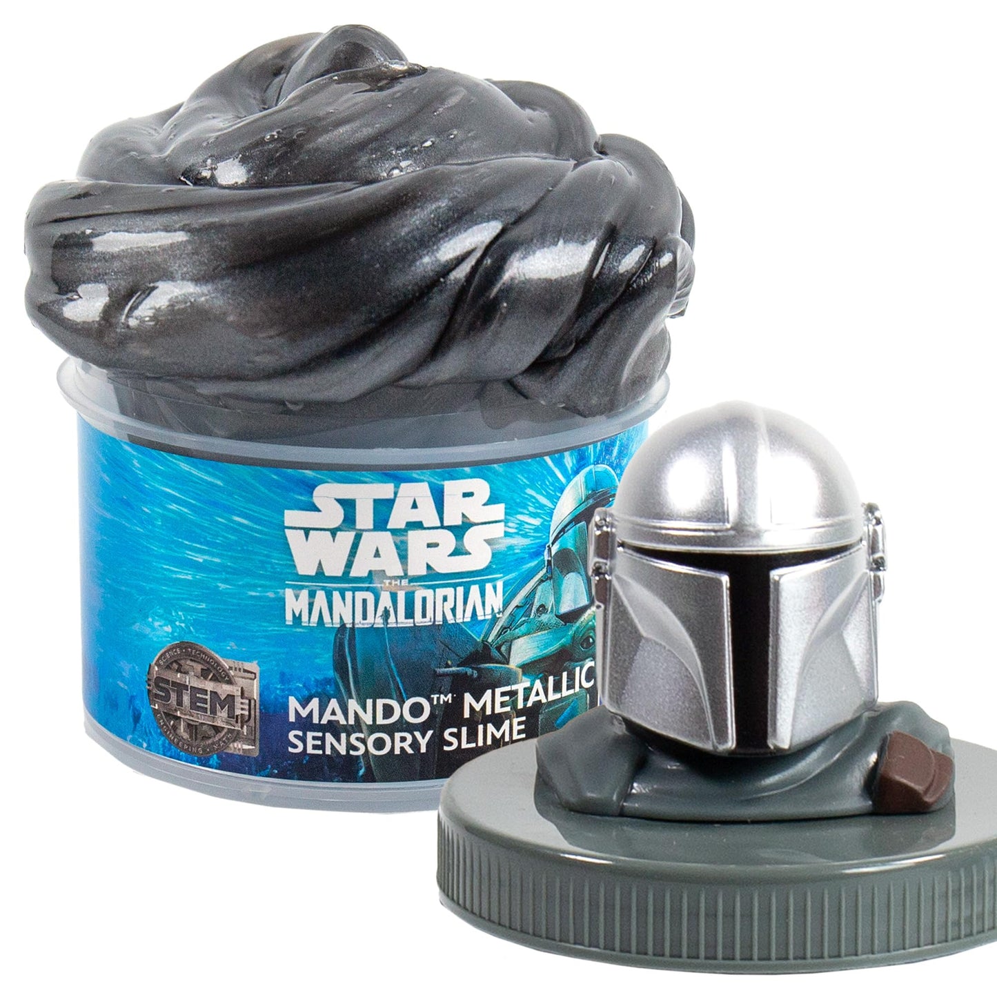STAR WARS The Mandalorian Metallic Slime, 8oz Star Wars Slime & Merch, Pre-Made Slime, Party Favors for Kids, Perfect for Goodie Bags, Desk Toys,