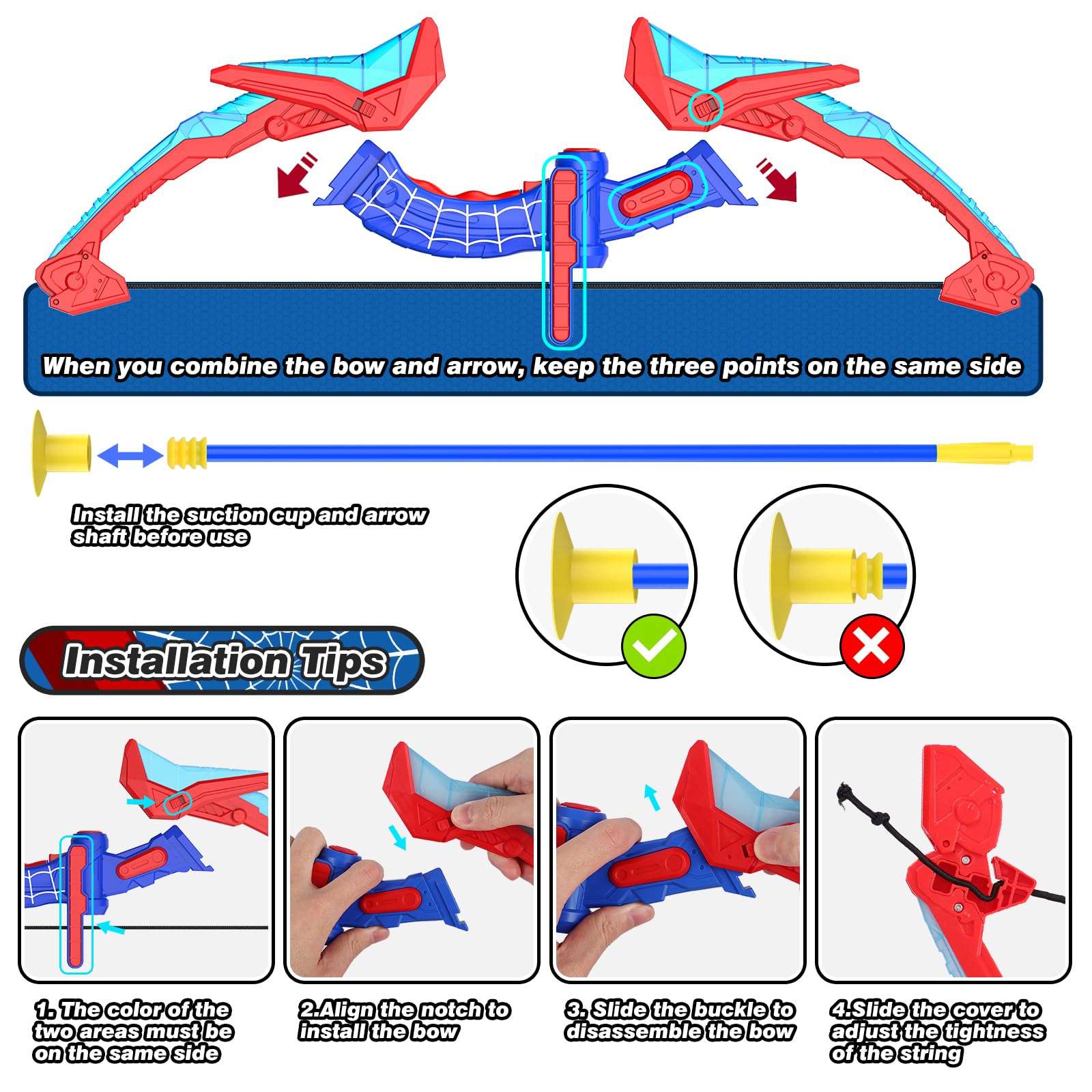 Polkoliye Bow and Arrow Set for Kids, Light-Up Archery Toy Set with 7 Suction Cup Arrows, Target & Arrow Case, Indoor and Outdoor Play Birthday Gifts