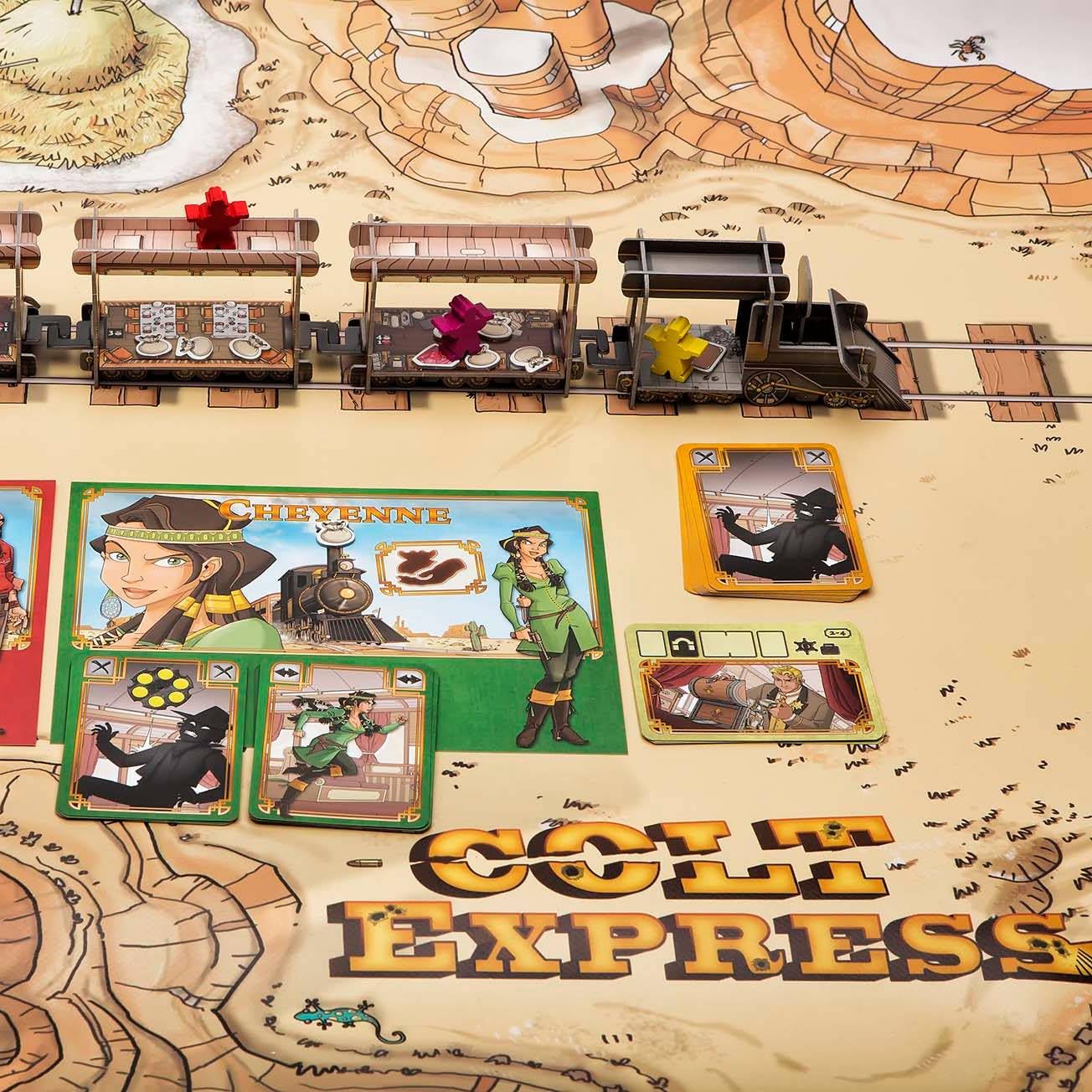 Colt Express Board Game - Strategic Wild West Train Heist Game for Adults & Teens, 2-6 Players, Age 10+, Award-Winning Party Boardgame