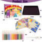 MoimTech Sand Art Kits for Kids,16 Arts and Crafts Designs,Sheet Art Painting Cards,Princess and Castle Theme,Reusable Tray 12 Color Sands
