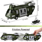 JOYIN Military Vehicles Toy Set of Friction Powered Transport Helicopter with Light and Sound Siren, and Soldier Army Men Action Figures for Kids