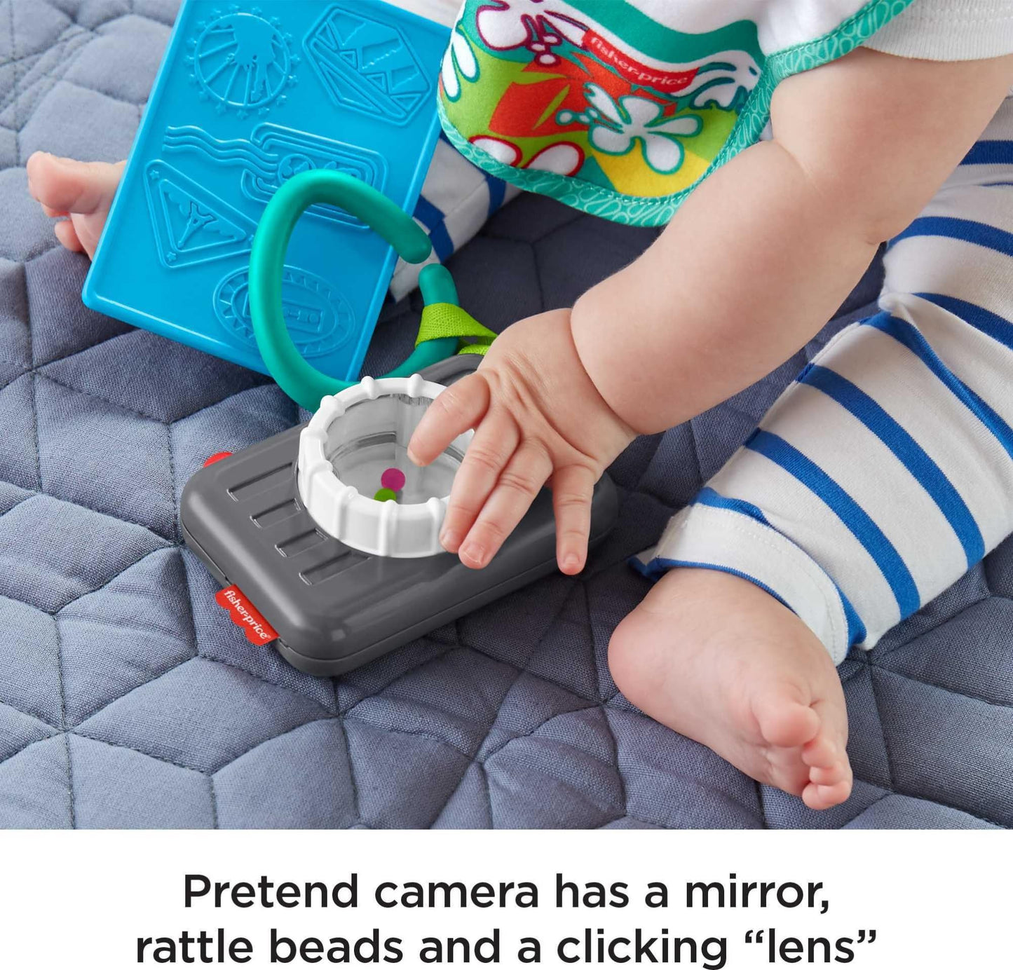 Fisher-Price Tiny Tourist Gift Set, 4 travel-themed baby toys for take-along play