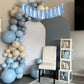 SOLUXIKA Blue and White Gingham Banner/Garland - First Birthday High Chair Banner,Gingham Garland For Baby Shower,Wall Hanging, Nursery Decor,Party