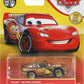 Disney Cars Golden Die-Cast Lightning McQueen 1:55Scale Movie Character for Racing and Storytelling Fun, Gift for Kids Age 3 Years and Older