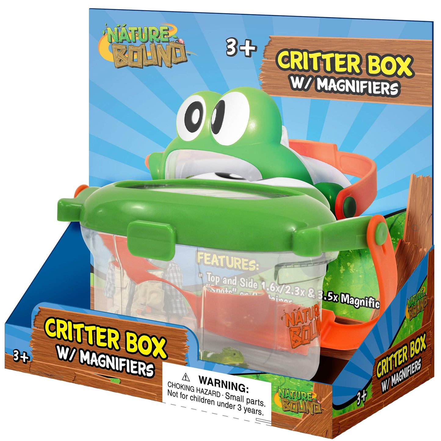 Nature Bound Critter Box Bug Catcher for Kids, Insect Container for Backyard Exploration, for Boy or Girl Toddler Ages 3 +, Green