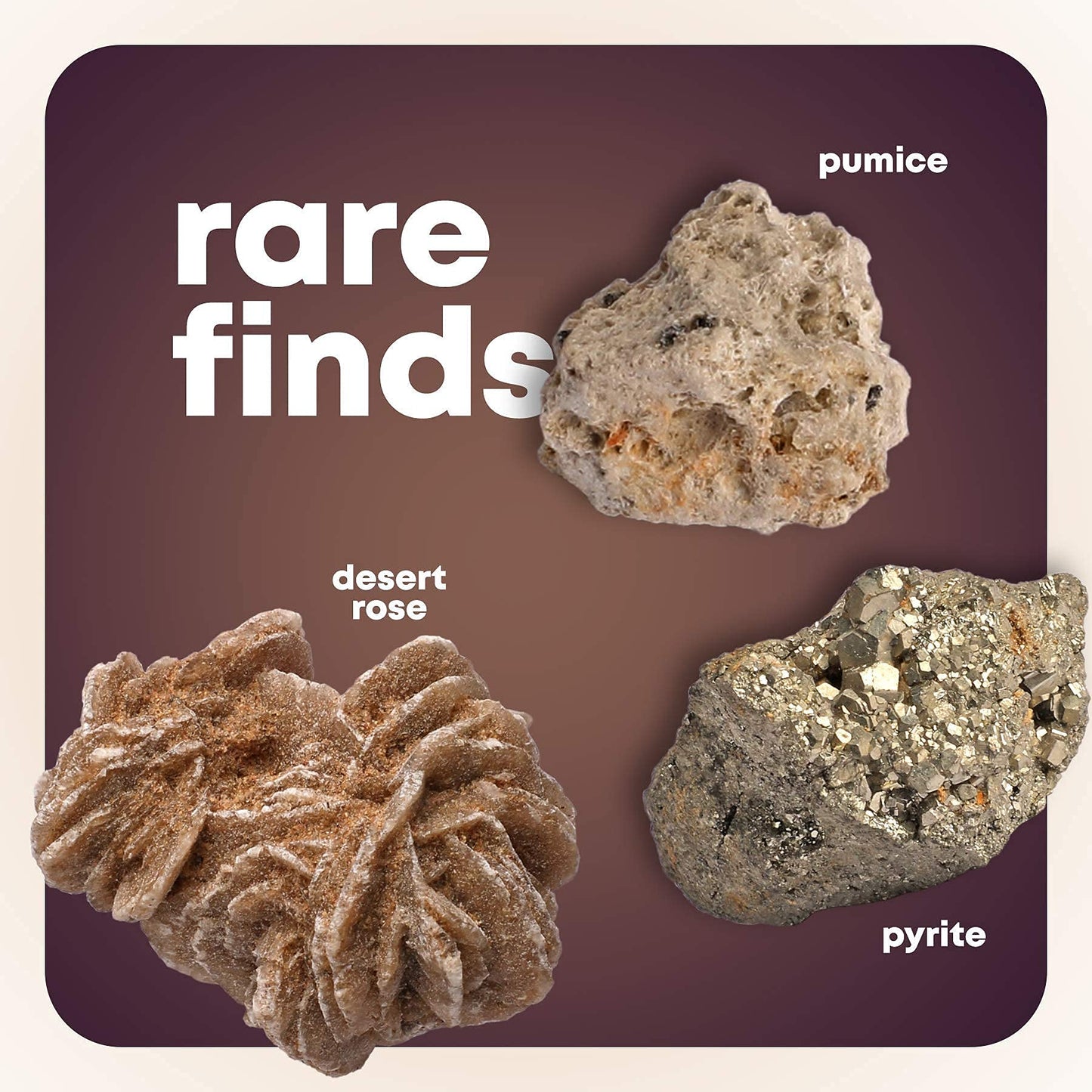 Dan&Darci Rock Collection for Kids - Includes 250+ Bulk Rocks, Gemstones & Crystals + Genuine Fossils and Minerals - 2 Lbs. - Geology Earth Science
