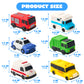 JOYIN 6 Pcs Car Bath Toys, Sealed & No-Hole & Mold Free Bathtub Toys for Kids, Non-Toxic & Soft Water Vehicles Toys, Squeezable & Float on Water, Bath