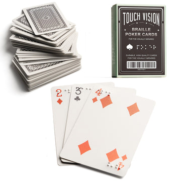 BozenTek Braille Playing Cards for The Visually Impaired - Best Gifts for Blind Adults, Braille Poker for Learn Braille, Perfect for Games and Family