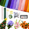 Qarrazwyi Thick Pipe Cleaners Craft Kit, 800+ Pcs Assorted Colors, Sturdy Holds-Shape DIY Flower Making Set with Step-by-Step Video Tutorials, Gifts