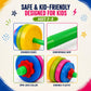 Liberty Imports Kids Barbell Weight Set - Adjustable Workout Toy Equipment for Children Pretend Play Exercise - Toddler Beginner Gym, Fitness