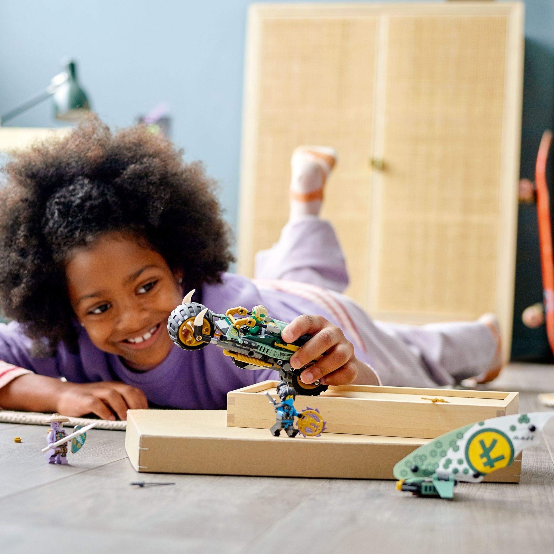 LEGO NINJAGO Lloyd’s Jungle Chopper Bike 71745 Building Kit; Ninja Bike Toy Featuring NINJAGO Lloyd and NYA Minifigures, New 2021 (183 Pieces); Top