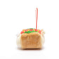 Anirollz Hot Dog Bunniroll Plush Keychain, Kawaii Bunny Rabbit Charm, 4"