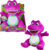 Fisher-Price Barney’s World Toddler Toy Heart Glow Barney Plush with Music & Lights for Pretend Play Preschool Kids Ages 2+ Years