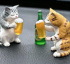 Cat Car Dashboard Decor for Men Women, Funny Cute Cats Desk Figurine Car Interior Dashboard Decoration Accessories - Mini Resin Dollhouse Simulated