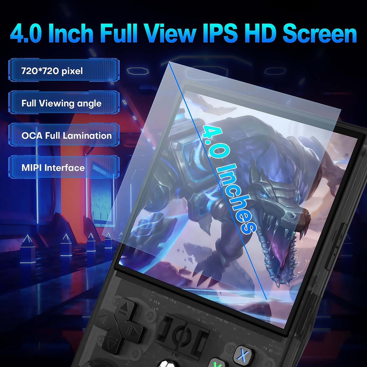 R36MAX Retro Handheld Game Console Gift Set, 4.0" IPS Screen Linux Console