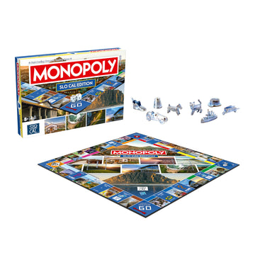 Monopoly Board Game SLO Cal Edition : 2-6 Players Family Board Games for Kids and Adults, Board Games for Kids 8 and up, for Kids and Adults, Ideal