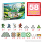 PicassoTiles Magnetic Tile Ninja Dojo Theme Set Two Sided Printed Designs Interior Exterior 3D Magnet Tiles 4 Character Ninjas STEM Education Learning