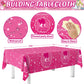 KULUJIA 162-Piece Hot Pink Birthday Tableware Set for 20 Guests