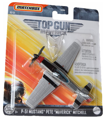 Matchbox P-51 Mustang Pete, Maverick Mitchell [Silver] Top-Gun 10/31
