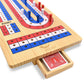 Vivere Giant Cribbage Game - Includes Large Pegs, Bicycle Cards, and Oversized Board for Family Fun