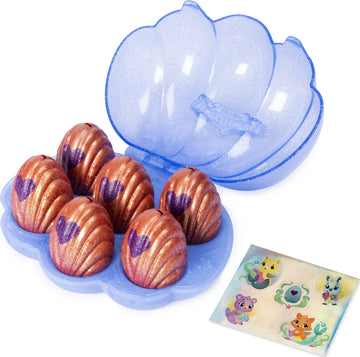 HATCHIMALS CollEGGtibles, Mermal Magic 6-Pack Shell Carrying Case with Season 5 CollEGGtibles, for Kids Aged 5 and Up