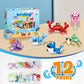 HIGH GODO 12 Pack Party Favors Building Set, 12 in 1 Shark Marine Animals Building Blocks Toy for Goodie Bag Stuffers Party Gifts, Easter Birthday
