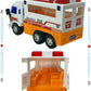 Big-Daddy Meduim Duty Friction Powered 911 Ambulance Toy Truck with Open and Close Back Doors for More Fun Play Time