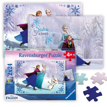 Ravensburger - Disney Frozen - Sisters Always - 24 Piece Jigsaw Puzzle 2 Pack Set - Elsa and Anna - Larger Pieces for Smaller Hands - Premium Quality