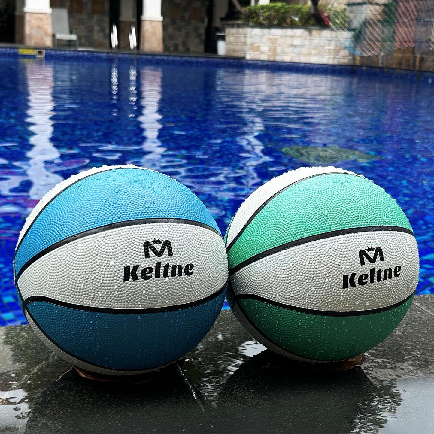 Lxheir Swimming Pool Basketball, 9" Waterproof Basketball for Poolside Hoop, Anti-Slip Textured Grip, Durable Water Basketball for Pool Basketball